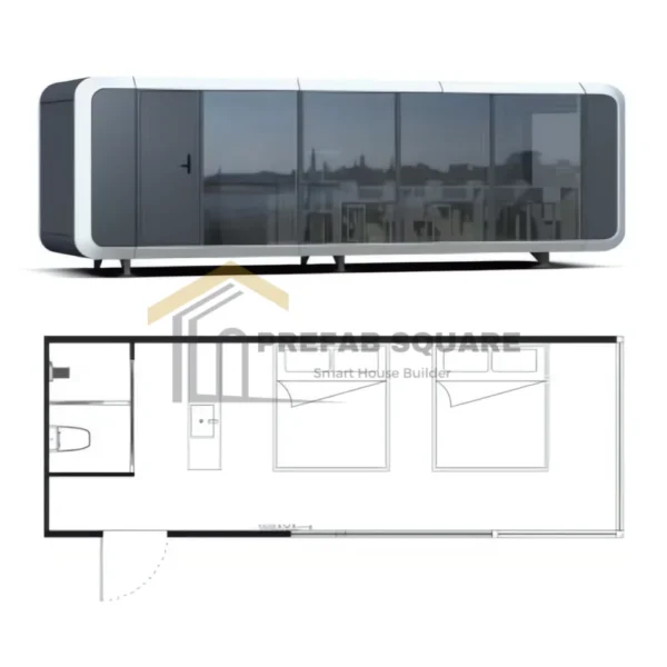 PrefabSquare Apple Cabin Model P7