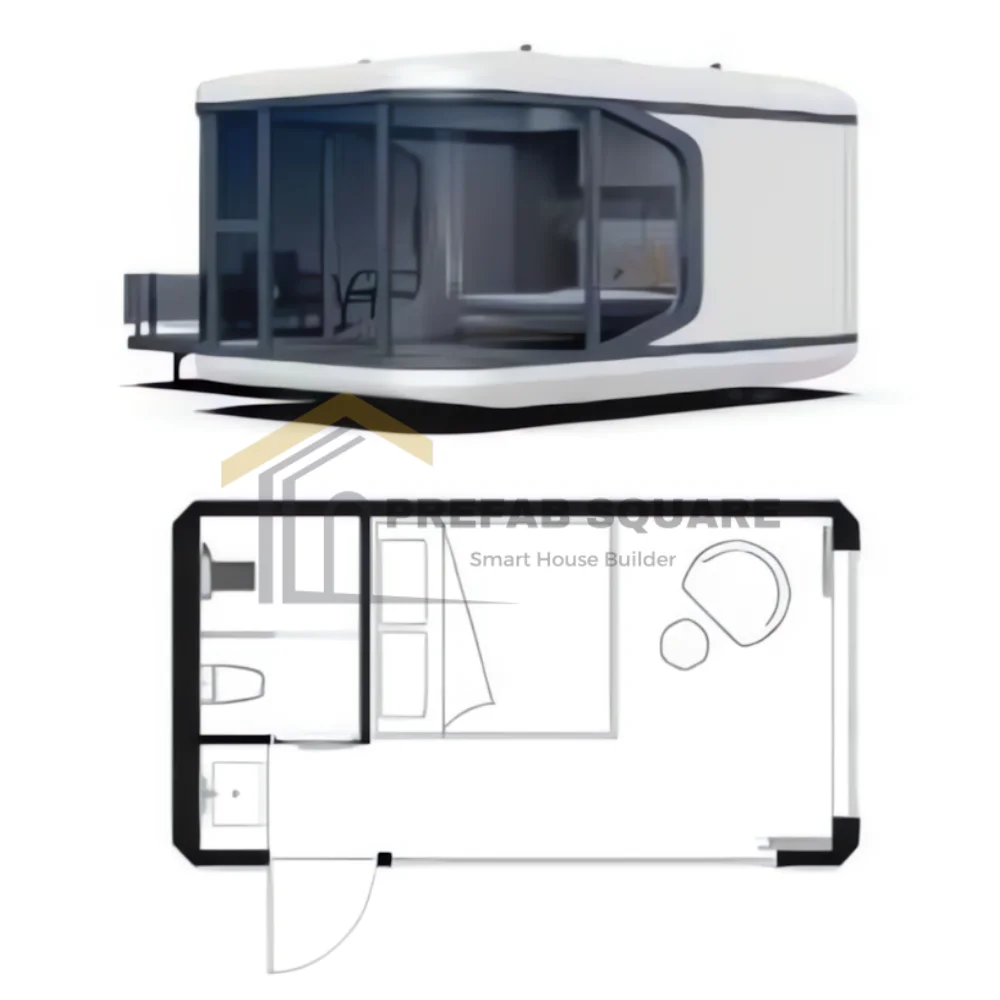 PrefabSquare Space Capsule House Model E3