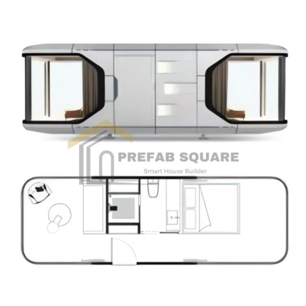 PrefabSquare Space Capsule House Model E6