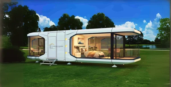 prefabsuqare capsule house model E7 banner